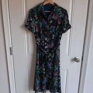 Abigail Borg For J Crew Floral Shirtdress Size 2